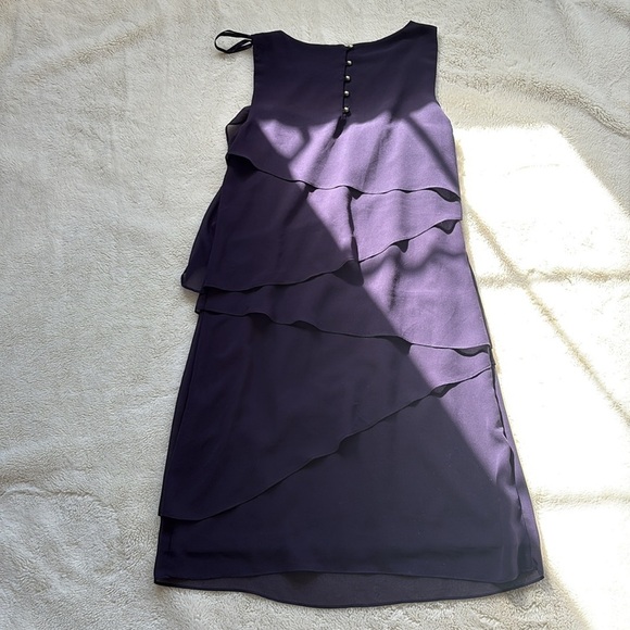 RW&CO Midnight Cascade Dress Purple Ruffle Dress - Picture 6 of 9